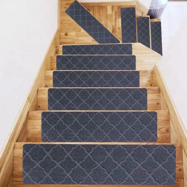 Tapis d'escalier exquis, réutilisable, larges utilisations, motif de maçonnerie, gaufrage, tapis de sol, fournitures ménagères