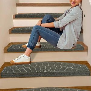 Alfombras Almohadilla de pisada de escalera Peldaños autoadhesivos para escaleras de madera Tira de agarre de seguridad suave Peel Stick Cubiertas de alfombras Almohadillas para el hogar