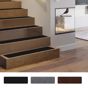 Carpets escalier étapes martelle tapis 30x8 pouces d'escalier non glissade de tapis réutilisables à l'intérieur du coureur pour étapes