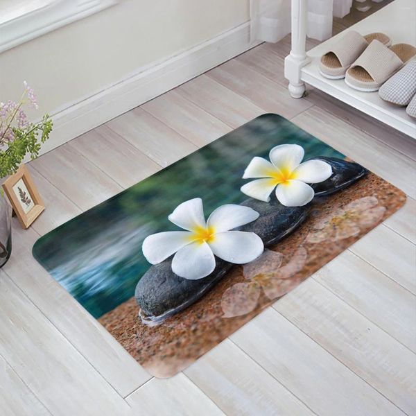 Carpets Stone Flower Petal Pish Pish Bandroom Floor Mat Home Entrance Entrance Paillit Kitchen Bathroom Decoration Decoration Carpet Anti-Slip Foot Rat