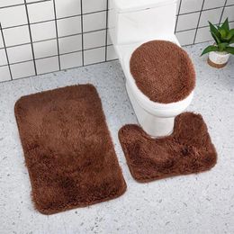Carpets à rayures de salle de bain à rayures set de toilette Léchard Trio de bain absorbant de tapis doux pour douche sans glissement