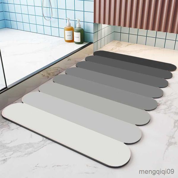 Tapis d'été tapis de bain peau tapis de salle de bain séchage rapide anti-dérapant paillassons diatomée tapis de sol tapis de douche R230728