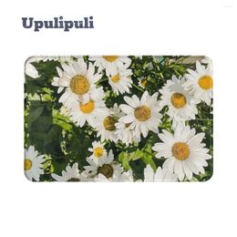 Carpets Summer Daisy Flowers in the Sun paillomat Flannel Baign Mat absorbant sans glissement pour le salon