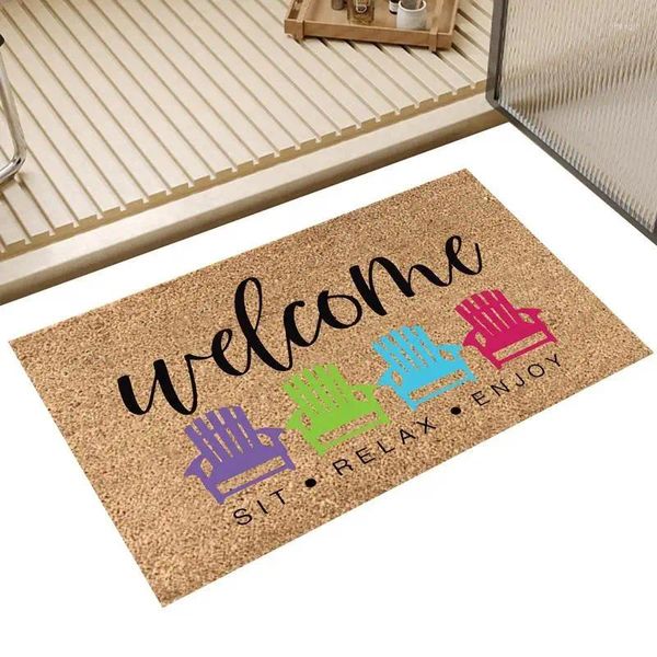 Carpets Summer Welcome MAT ANTI-SLIP PAUT PORTE FROMAGNE CRISTAL VELVET VELVET Tissu de salle de bain Protector Accessoires