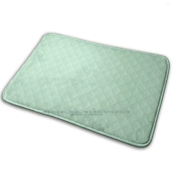 Carpets Summermint Pastel Green Mint Puffy Quilt Mat tapis tapis anti - Slip Bedroom Entrance Porte de mariage