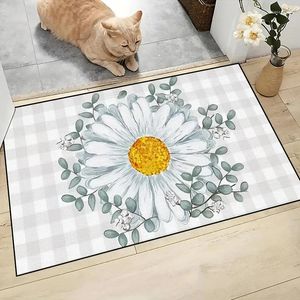 Tapijten zonnebloem afdrukdeur mat anti-skid foyer tapijt drijvend raam gooi tapijt inzending thuis slaapkamer accessoires buitenshuis cadeau decor