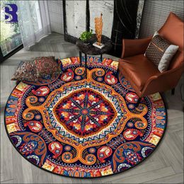 Tapijten Sunnyrain 1-delige fleece slaapkamer tapijten rond tapijt voor woonkamer 100 cm rugscarpets