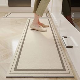 Tapis Super Absorbant Mat Table de cuisine Boue de diatomées Séchage rapide Anti Slip Fall Oil Stain Floor 231207