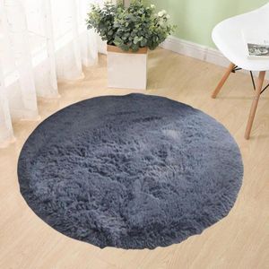 Tapijten Super zachte luxe ronde pluizig gebied Tapijt Anti-slip bodem comfortabel pluche pluche 100 cm slaapkamer kinderkamer tapijt