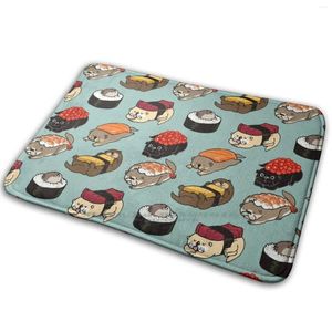 Tapijten sushi otter mat tapijt tapijt Anti - slip slaapkamer toegangsdeur huebucket voedsel Japan schattig dier