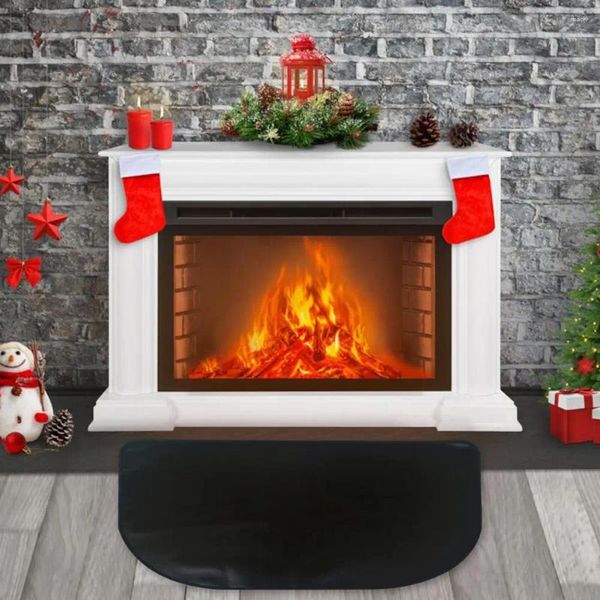 Tapis Tapis de sol de cheminée texturé Protection durable résistante à la chaleur pour une utilisation intérieure et extérieure Flame Home