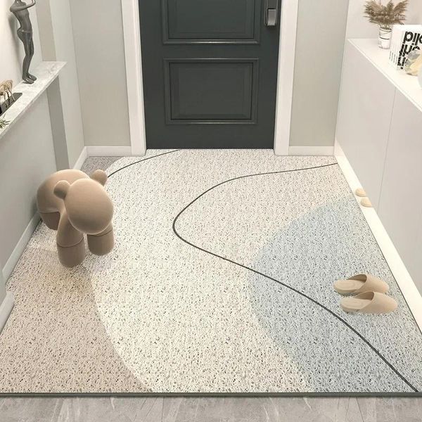 Carpets La porte peut être coupé le tapis coupé simple jaune lavé sans résistance sale