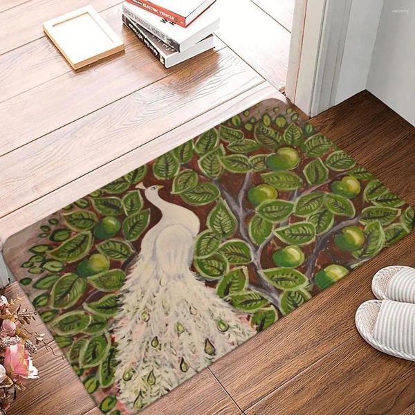 Alfombras El árbol de la belleza Amor y pasión Pavo real Felpudo Alfombra Alfombra Mat Footpad Baño Entrada antideslizante Cocina Dormitorio Absorbente