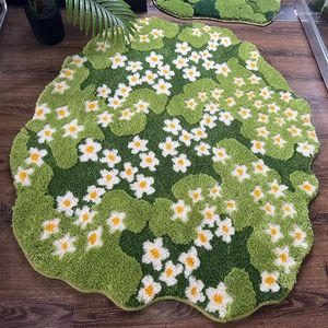 Tapijten dik imitatie bosmat bloemen voor woonkamer slaapkamer decor tuin tapijten vloermatten zacht anti-slip kind spelen