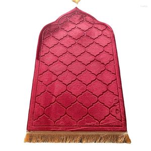 Tapijten dik gevoerde fluwelen tapijt met reliëfpatroon ideaal voor gebed en meditatieontwerp superieur comfort