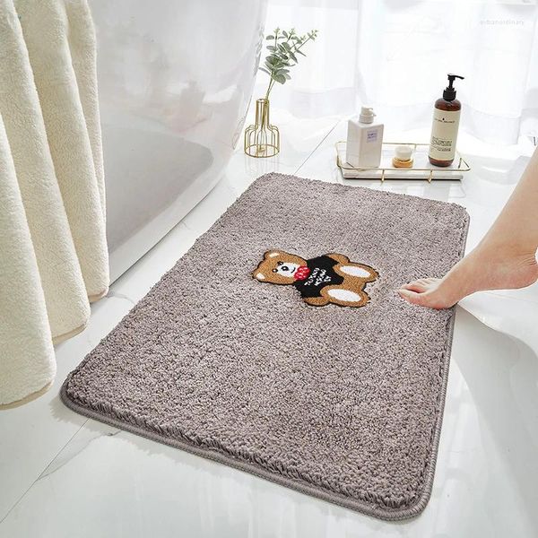 Las alfombras espesas la alfombra de baño suave sin deslizamiento súper absorbente de secado rápido de secado