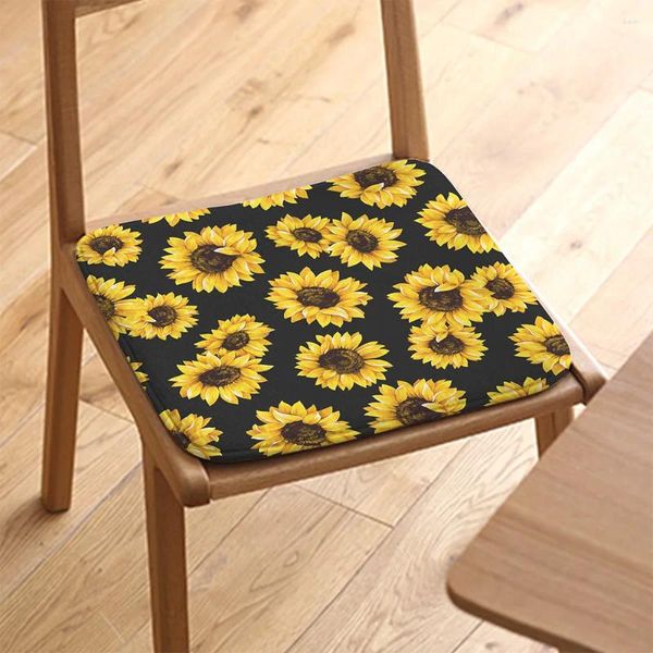 Alfombras espesas de silla de huella de girasol memoria de cojín lento repunte asiento de oficina lumbar bucushion