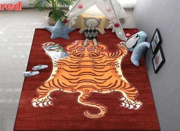 Carpets Tiger Carpet Animal Cartoon Print Living Room Decoration Play Play Tapis Soft Toom Tapis de salle de bain Absorbant Mat3777944 Absorbant Absorbant Mat377944