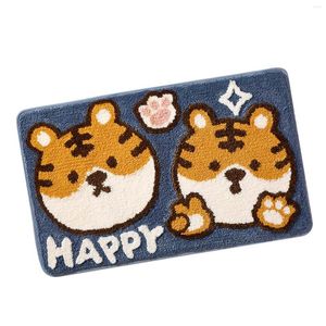 Tapis en forme de tigre tapis antidérapant motif animal mignon tapis de bain pour chambre chambre d'enfant salon multi-motifs