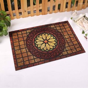 Tapijten Top Grade Natural Rubber Welcome Leandat Maat 60x90 cm Buitenmat Keuken Tapijt Tapijt Badkamer Niet-slip vloer Tapijt Huis Decorate Tapis