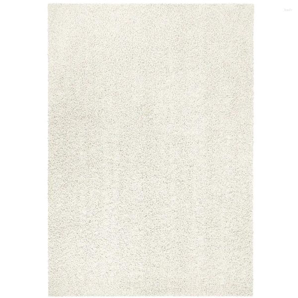 Carpets Traditional Solid Ivory Shag Indoor Area Rapier 3 'x 4'8 