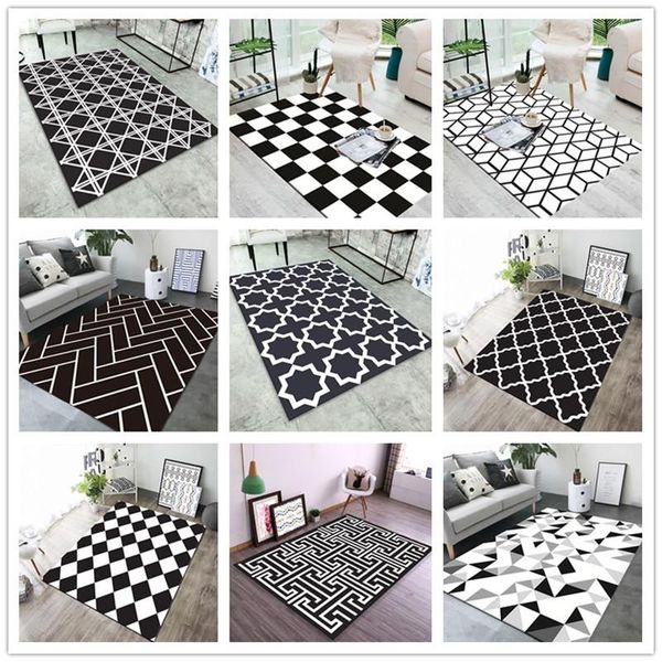 Tapis tendance 3D géométrie Plaid imprimé pour salon étude chevet boutique complète grand tapis Yoga tapis Tapete tapis de sol et zone