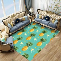 Tapijten tropisch fruit ananas avocado non-slip polyester vloer tapijt mode slaapkamer woonkeukenmatten multi-size multi-size