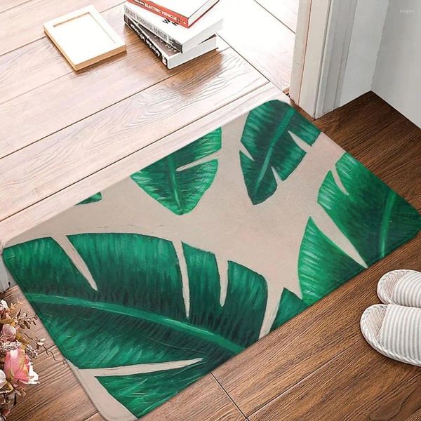 Carpets Tropical Leaves Beach Bedroom Mat Banana Rapis Home Dormat salon Tapis extérieur