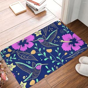 Carpets Tropical Leaves Place Tapis sans glissement Hawaiian Garden Porte-Shool Mat de bain Tapis de sol de bienvenue