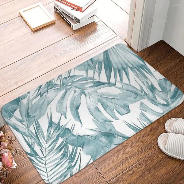 Carpets Tropical Leaves Place Tapis sans glissement Tapis tarnière Jardin Paillance de salle de bain Mat de salle de bain Tapis de décoration bienvenue