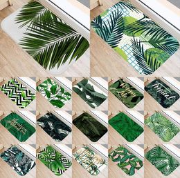 Carpets Tropical Palm Leaf Cactus Monstera Match 4060 Porte Coral Velvet Carpet Dormat Poigle de plancher intérieur tapis anti-aslip 48226768145