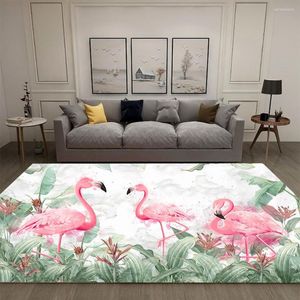 Tapis forêt tropicale plante flamant rose série motif tapis salon enfants ramper tapis de sol fille décoration