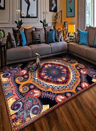 Ковры в турецком этническом стиле, винтажный ковер для гостиной, красочный ковер в стиле бохо, напольный коврик для спальни, бытовой, красивый9906191