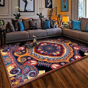 Tapis de style ethnique turc Vintage Tapis pour salon coloré Boho Tapis Tapis de sol Chambre à coucher Ménage Beautiful313S