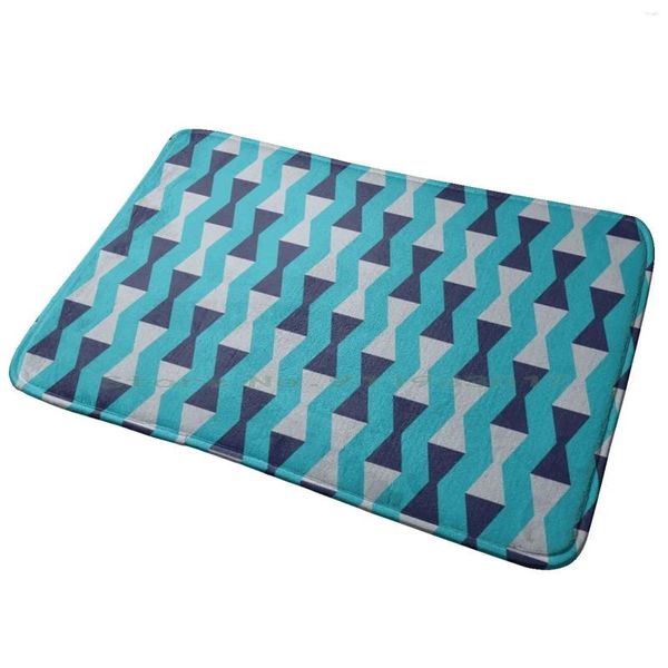 Tapis Turquoise Kilim Design Tapis de porte d'entrée Tapis de bain Motocross Rider Racing Moto Moto Offroad Biker Anti-dérapant