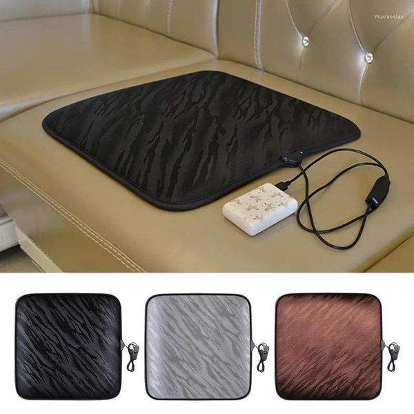 Carpets Conducteur de voiture universel coussin de siège chauffé USB chaise thermique hiver