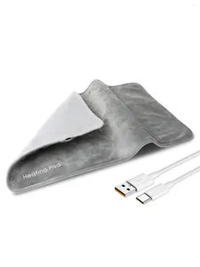 Carpets USB 5V PAD DE CHAUFFICATION ÉLECTRIQUE POUR LES CRAMPS DACKED DEAL SEAL SEAL avec 59 pouces Cable Mini Couverture chauffée 19,6 11,8 Gray