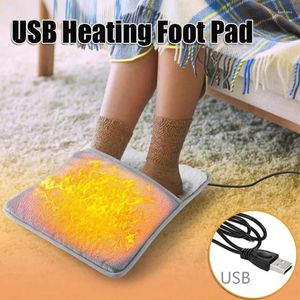 Tapijten USB oplaad elektrische voetverwarming kussen winter warme zachte pluche wasbare warmer verwarming van verwarmende verwarmingsmat
