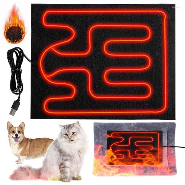 Tapis USB coussin chauffant en tissu chauffage électrique lavable léger chaleur épaules cou lombaire dos Abdomen coussin lit pour animaux de compagnie