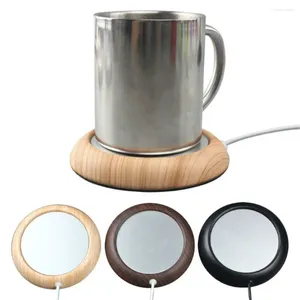 Tapijten USB Cup Warmer houtkorrel Koffie mokkussen warmte drank drink placemat verwarming tafelmat