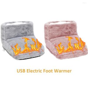 Tapis USB électrique chaud chauffe-pieds pour femmes hommes coussin chauffant couverture bottes de massage produits d'intérieur d'hiver