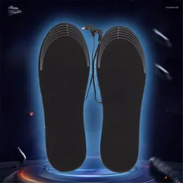 Alfombras Plantillas de zapatos con calefacción USB Almohadilla eléctrica para calentar los pies Calentador de pies Calcetín Estera Invierno Deportes al aire libre Plantilla de calefacción Gota