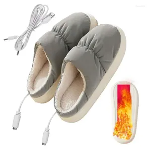 Carpets USB Chauffeuses chauffées Bottes de chauffage électrique chaussures chauds plus chauds femmes hommes pantoufle