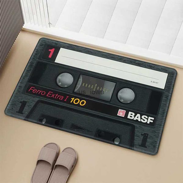 Tapis Vintage Cassette Musique Bande Tapis pour Couloir Tapis de Prière Tapis Salon Tapis Tapis Paillasson Porte D'entrée Maison Bain Tapis de Pied