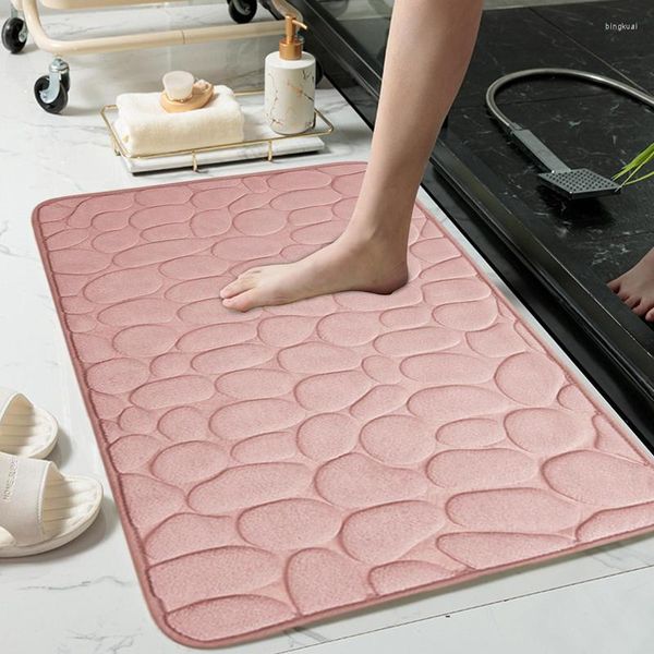 Tapis tapis de salle de bain absorbant l'eau tapis de pierre antidérapant tapis polyvalents pour cabine de douche cuisine salle d'eau piscine