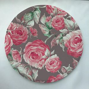 Tapijten waterverfbloemen afdrukken aangepaste ronde deurmat niet-slip tapijt kussen tapijt Kinderkamer huisdecor vloermat waterabsorptie