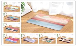 Tapis Aquarelle Soleil Paysage Peinture Série Tapis De Douche Antidérapant Tapis De Salle De Bain Tapis De Bain Décoration De La Maison Sol Cuisine MatCa4642884