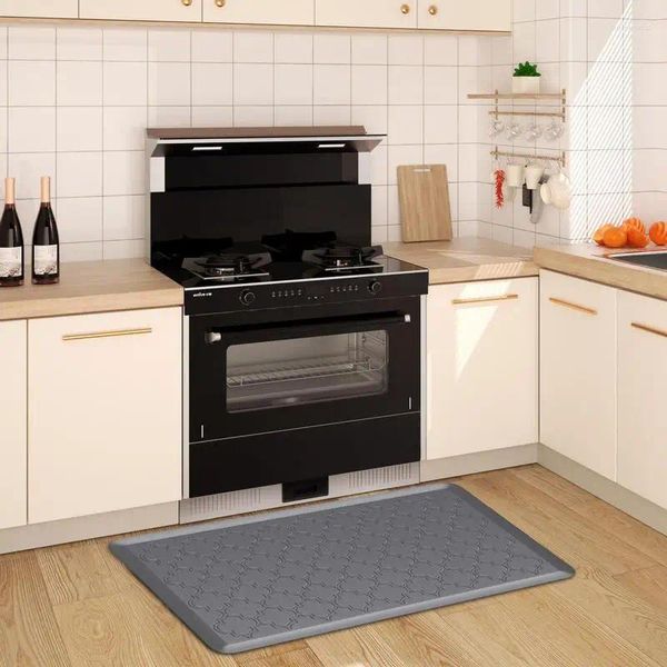 Tapis Tapis rembourré imperméable Tapis de sol de baignoire à longue bande Tapis d'entrée Tapis ultra doux lavable en machine pour cuisine salle de bain