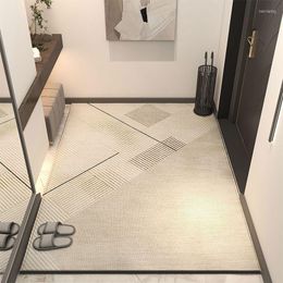 Alfombras impermeables lavables para puerta de entrada de porche, alfombra suave de cuero PU, alfombrillas antideslizantes para cocina, decoración de habitación, alfombra personalizable