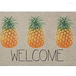 Tapis de bienvenue en forme d'ananas, paillasson d'extérieur, porche, Patio, sol avant, noël, Halloween, vacances, décoration de porte de maison